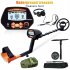  US Direct  Metal Detector Discrimination Mode Waterproof Lcd 10 inch Finder Treasures Seeking Tool With Shovel Bag Headphones black and orange