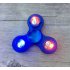  US Direct  Metal Fidget Spinner  LED Light Tri Hand Spinning Finger Toy  EDC Hand Spinners Stocking Stuffer for ADHD Focus Relieves Anxiety and Boredom Black