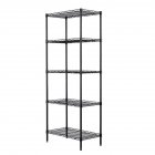 US Metal Storage Shelves <span style='color:#F7840C'>Home</span> Kitchen Microwave Oven Rack Organizer black
