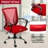  US Direct  Mid Back Office Chair Ergonomic Home Desk Chair with Lumbar Support Mordern Mesh Computer Chair Adjustable Rolling Swivel Chair  White 