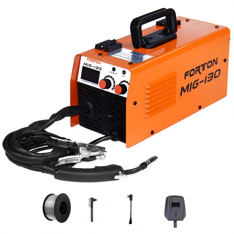 US Mig130 110V Portable Mini Electric Welding Machine Orange