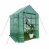  US Direct  Mini Walk in Greenhouse Indoor Outdoor  2 Tier 8 Shelves  Portable Plant Gardening Greenhouse  56L x 56W x 76H Inches   Grow Plant Herbs Flowers Hot