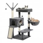 US Modern Cat Tree Multi-level Cat Tower for Big Cats Grey