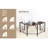  US Direct  Modern L Shaped Desk Compact Design Home Office Desk Corner Computer Desk Larger Gaming Desk Office Writing Workstation
