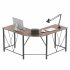  US Direct  Modern L Shaped Desk Compact Design Home Office Desk Corner Computer Desk Larger Gaming Desk Office Writing Workstation