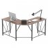  US Direct  Modern L Shaped Desk Compact Design Home Office Desk Corner Computer Desk Larger Gaming Desk Office Writing Workstation