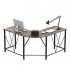  US Direct  Modern L Shaped Desk  IDEALHOUSE Compact Design Home Office Desk Corner Computer Desk Larger Gaming Desk Office Writing Workstation