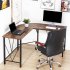  US Direct  Modern L Shaped Desk  IDEALHOUSE Compact Design Home Office Desk Corner Computer Desk Larger Gaming Desk Office Writing Workstation