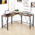  US Direct  Modern L Shaped Desk  IDEALHOUSE Compact Design Home Office Desk Corner Computer Desk Larger Gaming Desk Office Writing Workstation