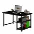  US Direct  Modern Simple Style 47       Home Office Computer Study Desk with Reversible 2 Tiers Storage Shelves