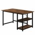  US Direct  Modern Simple Style 47       Home Office Computer Study Desk with Reversible 2 Tiers Storage Shelves