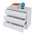  US Direct  Modern Simple Night Stands With 3 Drawers Bedside End Table For Home Office Bedroom Living Room White