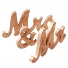 [US Direct] Mr & Mrs Wooden Decoration Props for Wedding  Rose gold