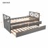  US Direct  Multi Functional Daybed with Drawers and Trundle  Espresso