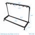  US Direct  Multi Guitar Stand Rack Round Tube Shelf Type 7 slot Display Holder Musical Instrument Accessories For Acoustic Guitar Electric Bass black