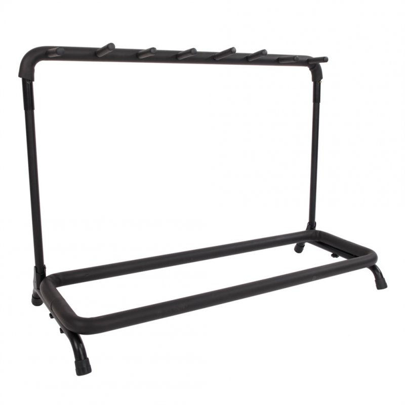 US Multi Guitar Stand Rack Round Tube Shelf Type 7-slot Display Holder Black