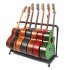  US Direct  Multi Guitar Stand Rack Round Tube Shelf Type 7 slot Display Holder Musical Instrument Accessories For Acoustic Guitar Electric Bass black