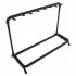  US Direct  Multi Guitar Stand Rack Round Tube Shelf Type 7 slot Display Holder Musical Instrument Accessories For Acoustic Guitar Electric Bass black
