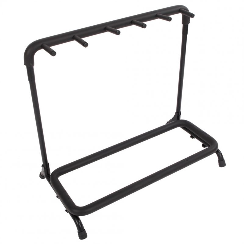 US Multi Guitar Holder 5-slot Rack Round Tube Shelf Type Guitar Stand