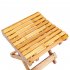  US Direct  Multifunction Bamboo Folding Shower Stool Seat Spa Bench Chair Foot Rest Bathroom Wood color  u301029x28x31CM u3011