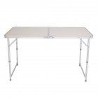 US Multipurpose Folding Table Household Supplies Aluminum Alloy Folding Table 120*60*70 white