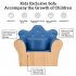  US Direct  N101 58   38   48cm Children Sofa Environmental Protection Pvc Solid Wood Composite Board Rectangular Sofa With Foot Pedal blue