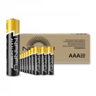 [US Direct] Nanfu AA Alkaline Batterie, Stronger power, Longer lasting, Safer usage (20-Pack) Black/Yellow