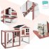  US Direct  Natural Wooden  House Pet Supplies Small Animal House Cage Rabbit Hutch Auburn