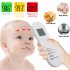  US Direct  No touch Forehead Thermometer High Precision Sensor Lcd Digital Infrared Thermometer With 3 color Backlight White