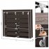 US Direct  Non woven Fabric 7 Layers 14 Grids Shoe Rack Cabinet 110 28 115cm Storage  Holder Dark brown