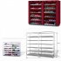  US Direct  Non woven Fabric Shoe  Cabinet 6 layer Double row 12 compartment Shoe Organzier Container Brown