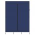  US Direct  Non woven Fabric Cover Steel Pipe Plastic Connector Wardrobe 4 Layers 8 Grid 125 43 18 180cm Navy