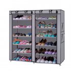 [US Direct] Non-woven Shoe  Rack Organizer 6  Tier Storage Standing Shoes Shelves gray