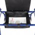  US Direct  Nylon Basket Walker  Chair Wheel Rollator Walker With Seat Removable Back Support blue
