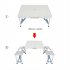  US Direct  One Piece Foldable Table Chair Aluminum Alloy Portable Camping Picnic 4 seats Fold Up Travel Table Set Silver
