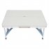  US Direct  One Piece Foldable Table Chair Aluminum Alloy Portable Camping Picnic 4 seats Fold Up Travel Table Set Silver