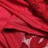  US Direct  One word collar  long sleeved  large opening lace dress  wine red M HiQueen tag