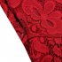  US Direct  One word collar  long sleeved  large opening lace dress  wine red M HiQueen tag