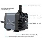 [US Direct] Original ANKWAY Submersible Water Pump GPH160, Rotation Switch with Different Nozzles for Pond, Aquarium, Fish Tank Fountain, Hydroponics, 5.9ft Power Cord Black