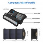 [US Direct] Original CHOETECH 19W Solar Phone Charger Dual USB Port Camping Solar Panel Charger Compatible with iPhone XS series, iPad Air 2 Mini 3, Galaxy S10series Black