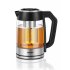  US Direct  Original COMFEE  1 7L Fast Glass Boiler Hot Water Kettle with LED Indicator Light  Rapid Boil Cordless Teapot with Tea Infuser Silver Black 1 7 L