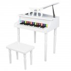  US Direct  Original LALAHO Children 30 key Wooden  Piano With Music Stand Mechanical Sound Mdf Wooden 4feet Piano Toys For Kid white