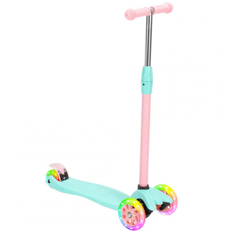 [US Direct] Original LALAHO Toddlers Scooter Non-foldable 3-speed Adjustment Blue Pink Color Matching Scooter Blue pink