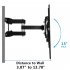  US Direct  Original LEADZM TV Wall Mount Full Motion Bracket TMDS 204 32 70 Inches Dual Articulating Arms Bearing 50KG Tilt range 0 15   black