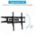  US Direct  Original LEADZM TV Wall Mount Full Motion Bracket TMDS 204 32 70 Inches Dual Articulating Arms Bearing 50KG Tilt range 0 15   black