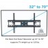  US Direct  Original LEADZM TV Wall Mount Full Motion Bracket TMDS 204 32 70 Inches Dual Articulating Arms Bearing 50KG Tilt range 0 15   black