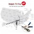 US Direct  Original LEADZM Ta 001 360 degree Rotating Uv Dual stage 45 230mhz 470 860mhz 15 22db Outdoor Antenna Black 8 Meter Wire U S  regulations