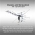  US Direct  Original LEADZM Ta 001 360 degree Rotating Uv Dual stage 45 230mhz 470 860mhz 15 22db Outdoor Antenna Black 8 Meter Wire U S  regulations