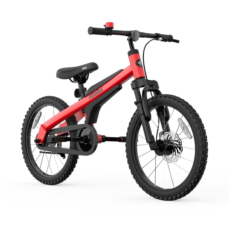 US Original NINEBOT Kids Bike by Segway 18 Inch with Kickstand, Premium Grade, Recommended Height 3'9'' - 4'9'' (Blue) Red