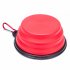  US Direct  Original PETTOM Portable Pet Feeding Bowl  Silicone Material Holding Both Water   Food  Can Be Used for Hiking  Camping  and Traveling  Blue  Red